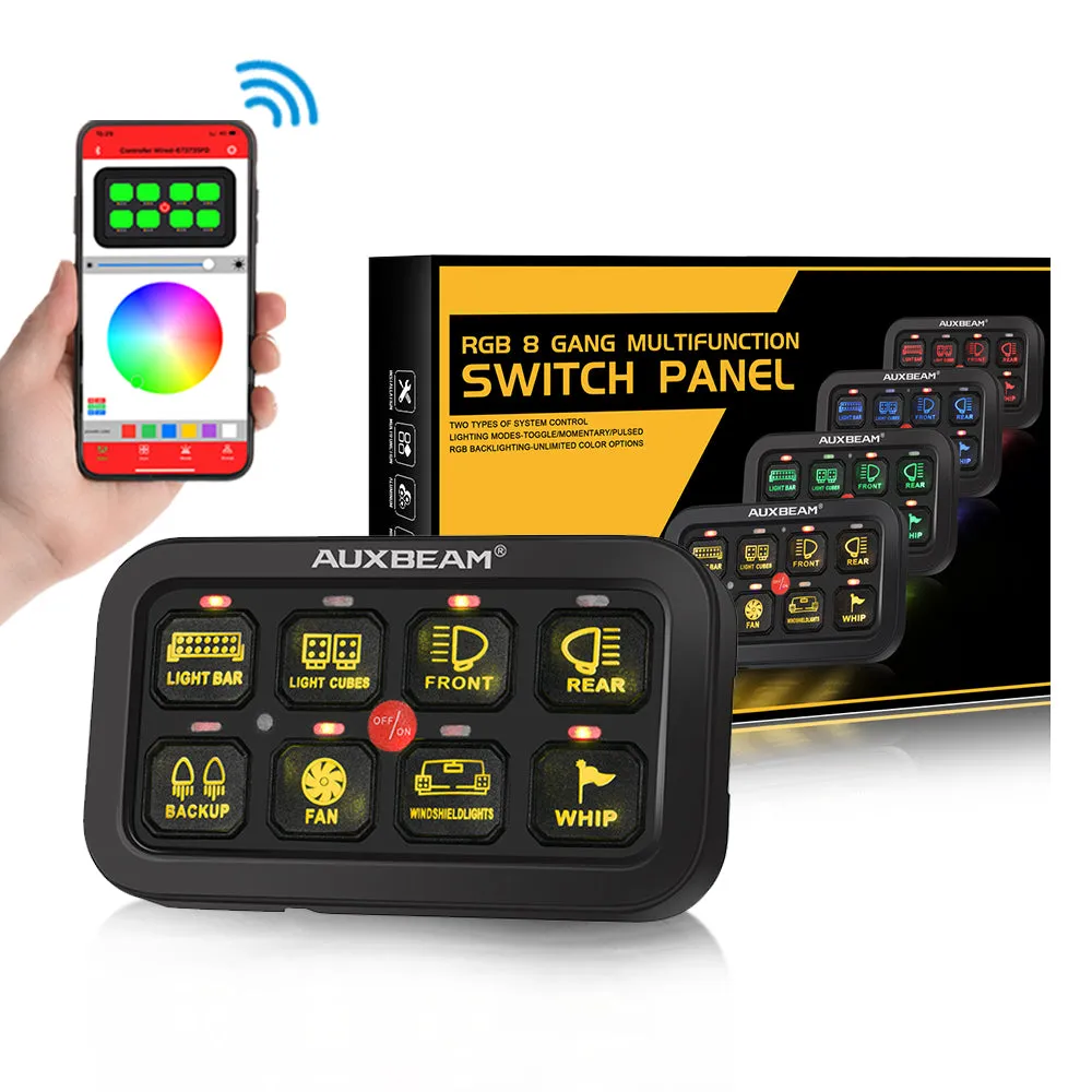 AR-800 RGB Switch Panel   3 Inch LED Pods with White&Yellow Cover