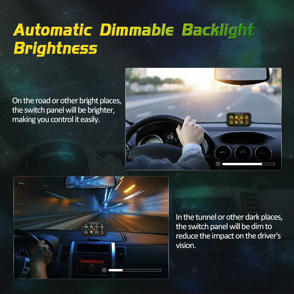 AR-800 RGB Switch Panel   3 Inch LED Pods with White&Yellow Cover