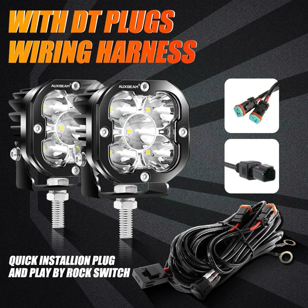 AR-800 RGB Switch Panel   3 Inch LED Pods with White&Yellow Cover