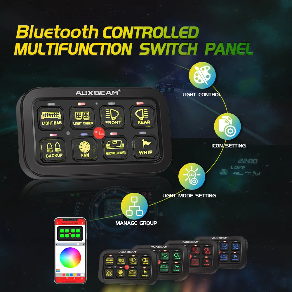 AR-800 RGB Switch Panel   3 Inch LED Pods with White&Yellow Cover