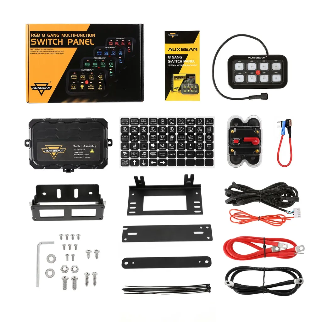 AR-800 RGB Switch Panel   3 Inch LED Pods with White&Yellow Cover
