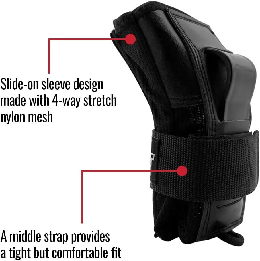 Bont Adult Wrist Guard Skate Pads Protection for Inline, Roller Derby, Park, Ice Skate, Skateboard, Scooter