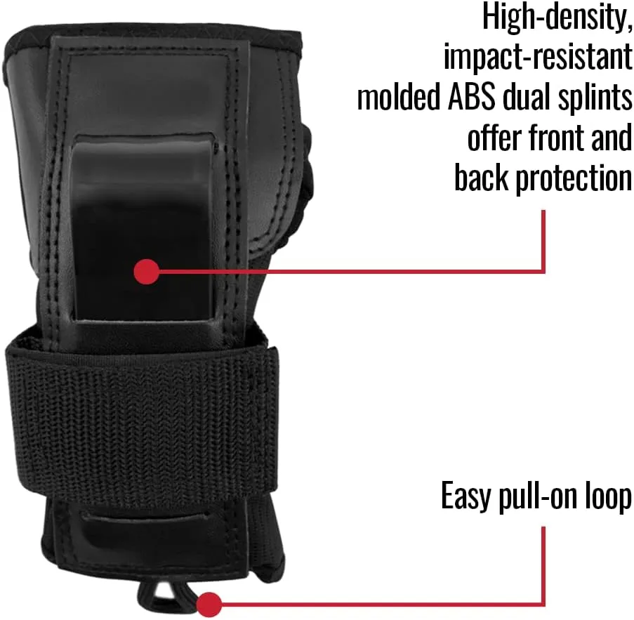 Bont Adult Wrist Guard Skate Pads Protection for Inline, Roller Derby, Park, Ice Skate, Skateboard, Scooter