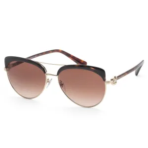 Bulgari Women's 57 mm Pale Gold and Havana Sunglasses BV6164B-278-13-57