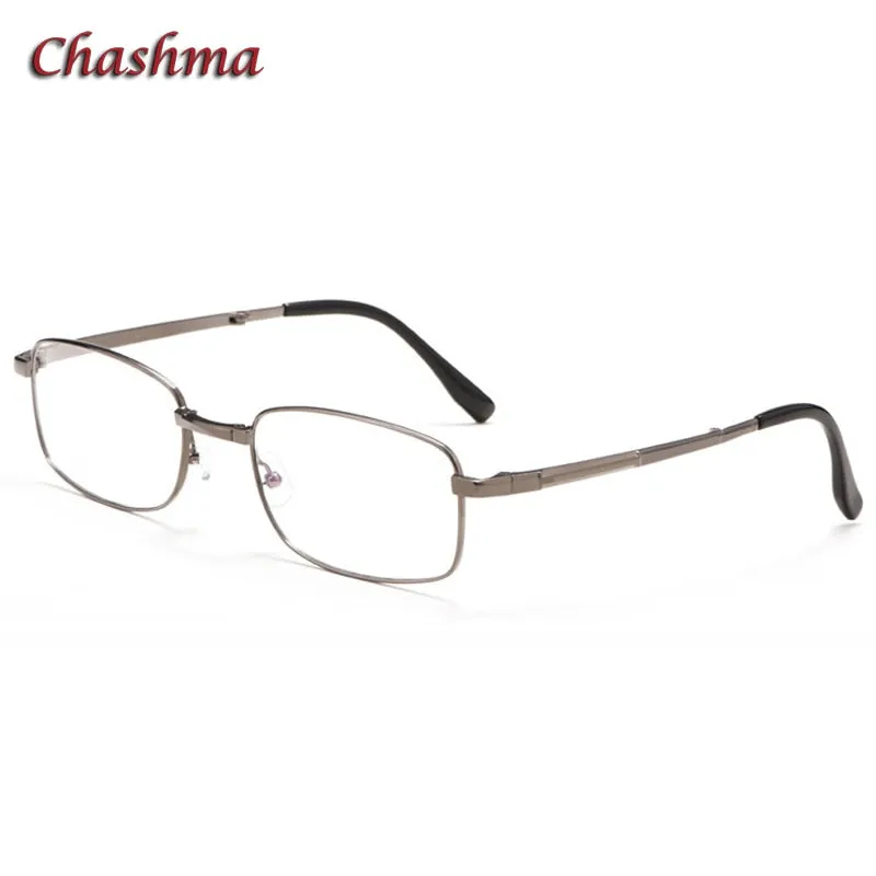 Chashma Ochki Unisex Full Rim Square Titanium Foldable Eyeglasses 8923