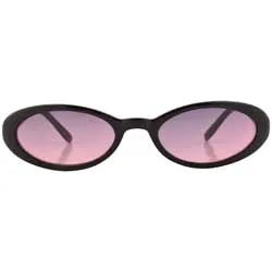 CHIKLET Black/Sunrise Oval Sunglasses