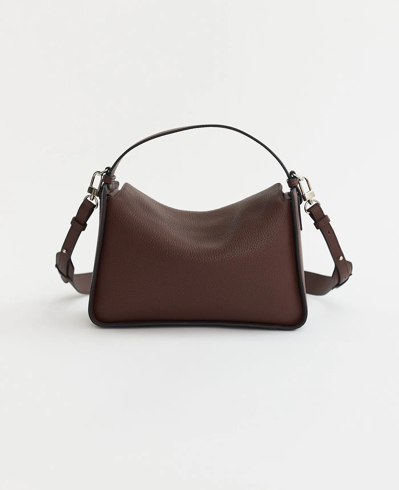 Clementine Bag: Coffee Pebbled Leather