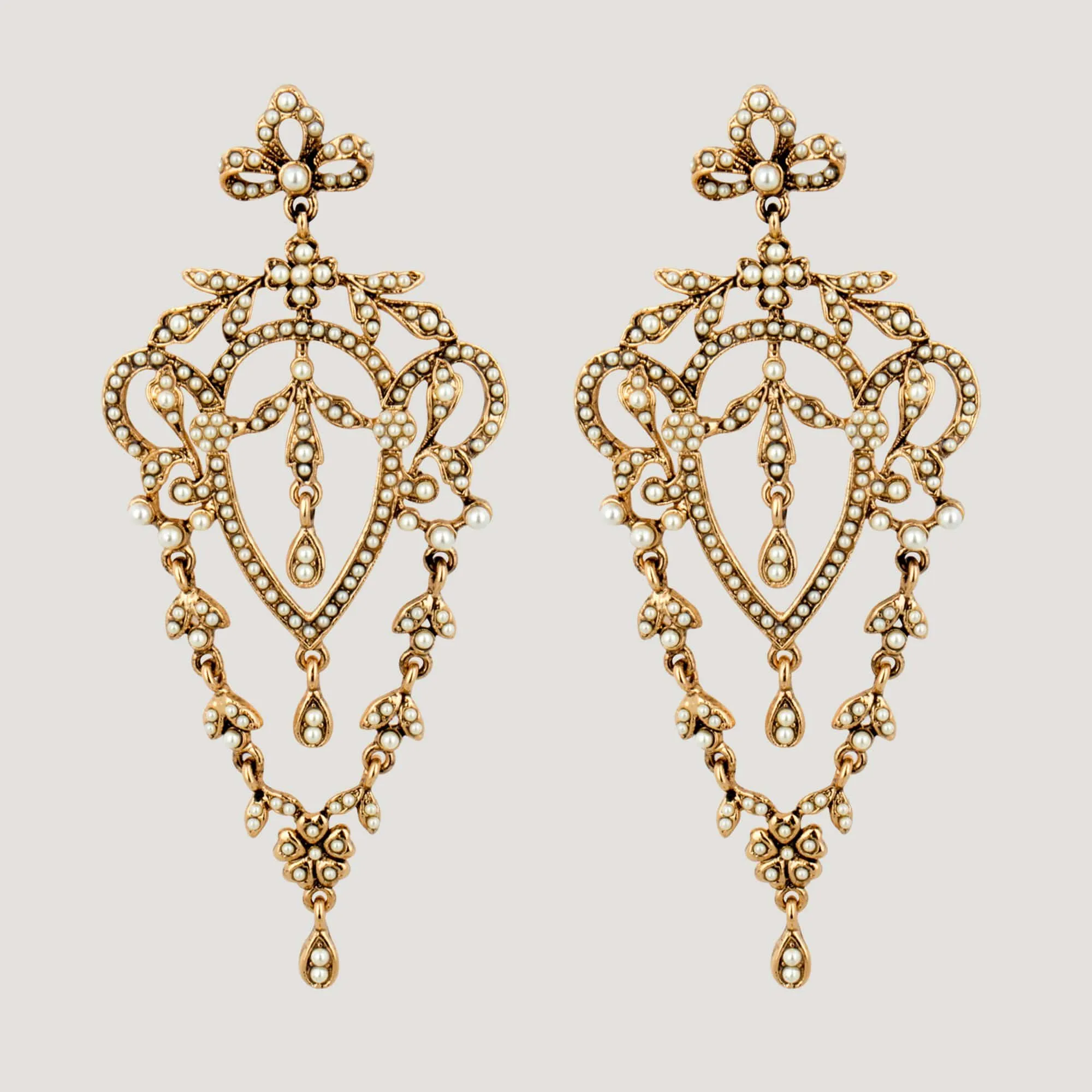 Crystal Floral Chandelier Earrings