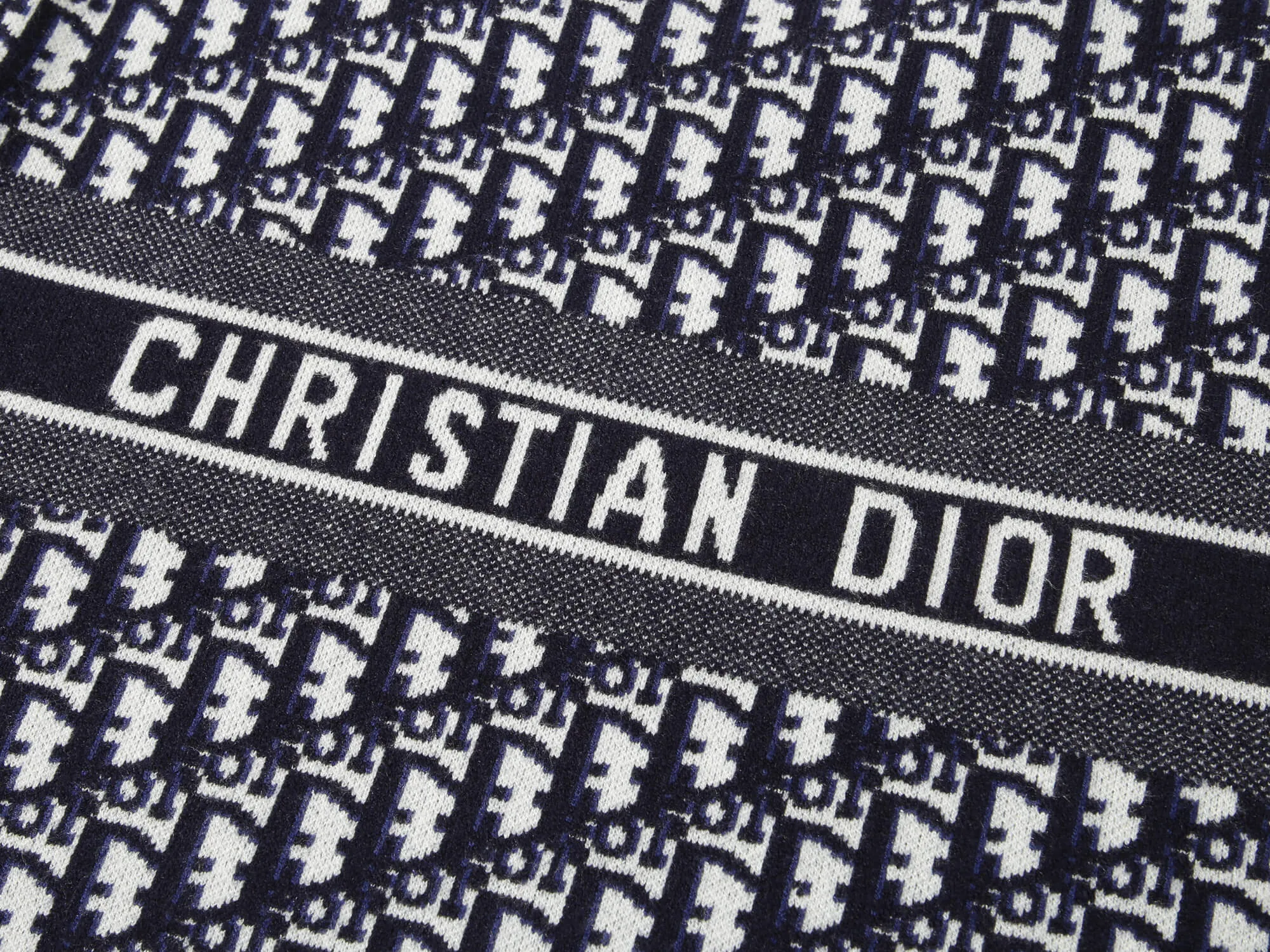 Dior Oblique Motif Navy Blue Sweater