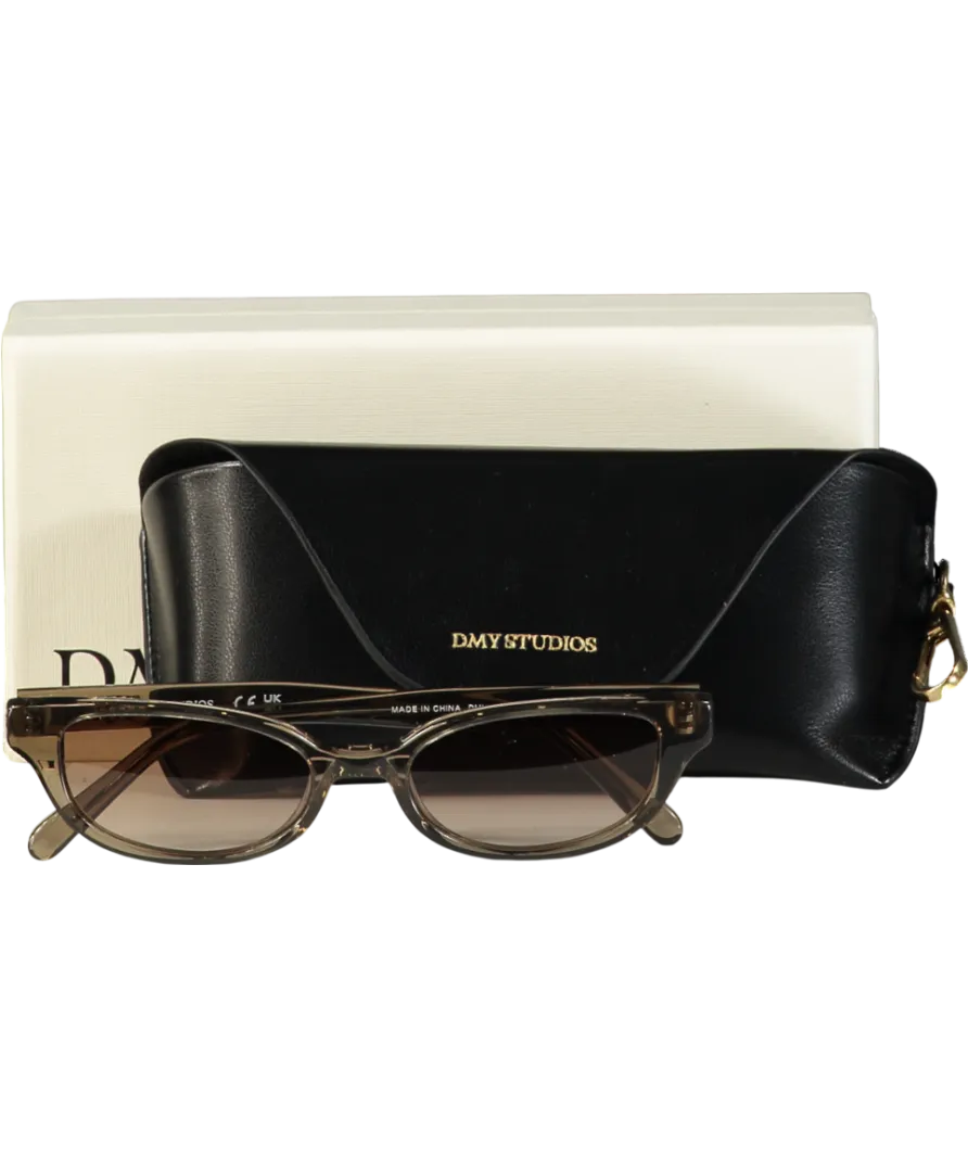 DMY STUDIOS Green Dmy Studios Romi Dmysun11to Transparent Olive Sunglasses In Case - As Seen On Gigi Hadid One Size