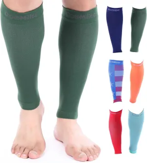 Doc Miller Compression Calf Sleeve for Men & Women, Premium Medical Grade, 20-30mmHg Graduated, Shin Splints, 1 Pair