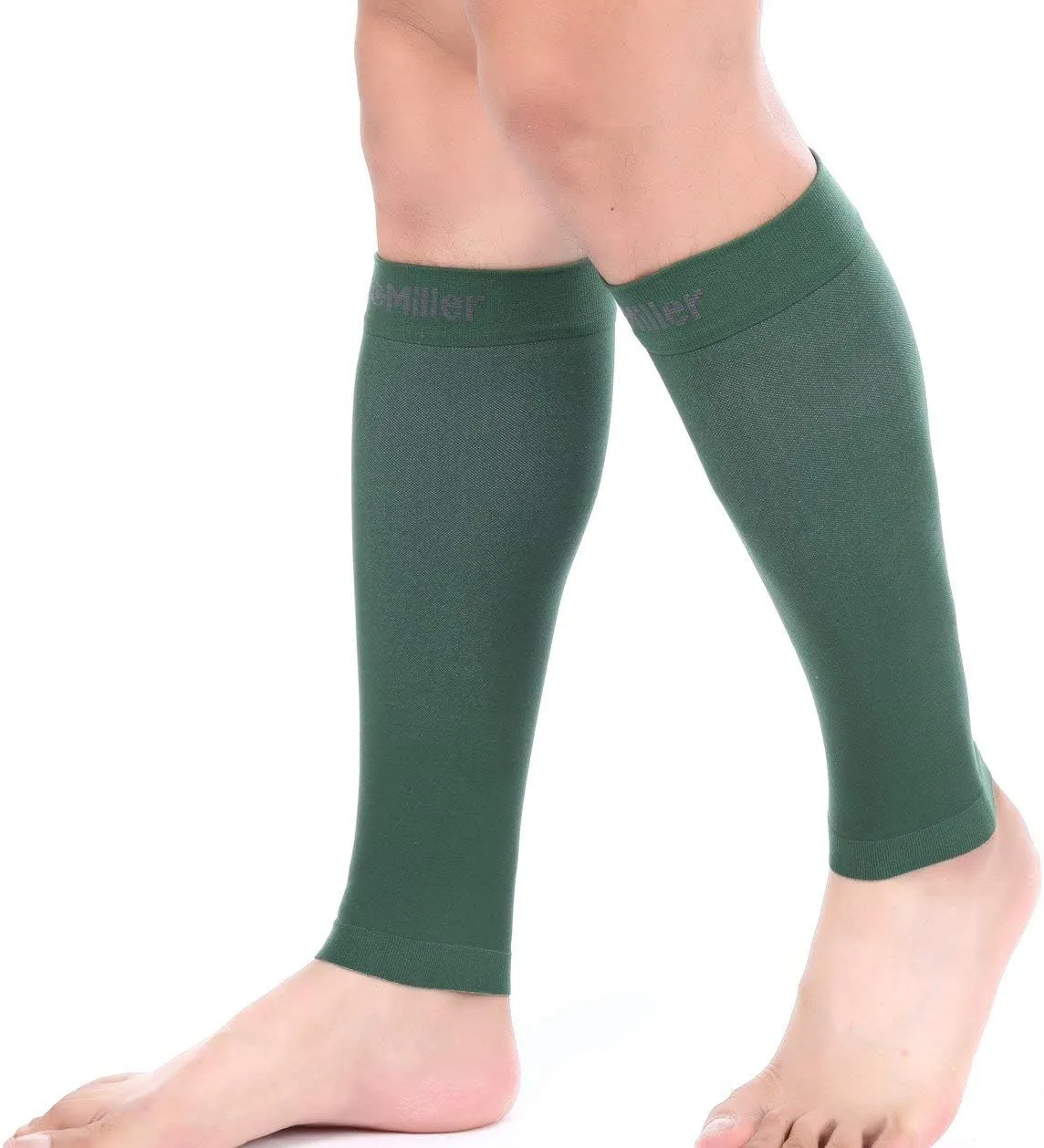 Doc Miller Compression Calf Sleeve for Men & Women, Premium Medical Grade, 20-30mmHg Graduated, Shin Splints, 1 Pair