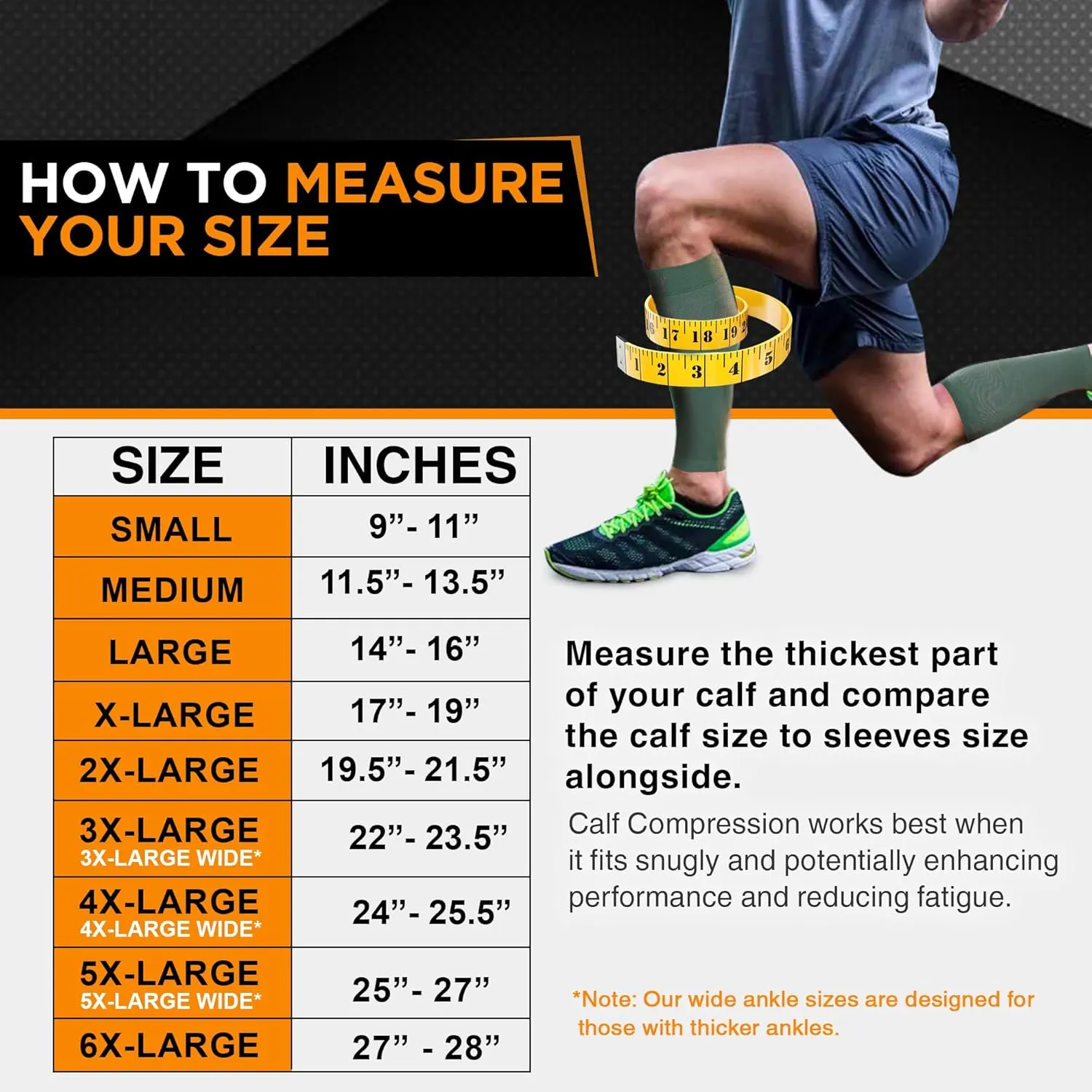 Doc Miller Compression Calf Sleeve for Men & Women, Premium Medical Grade, 20-30mmHg Graduated, Shin Splints, 1 Pair