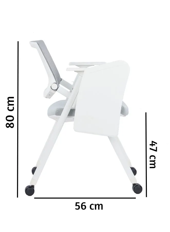 Foldable Mesh Training Chair, with Armrest and Writing Pad Best for Events, Class Rooms and Offices