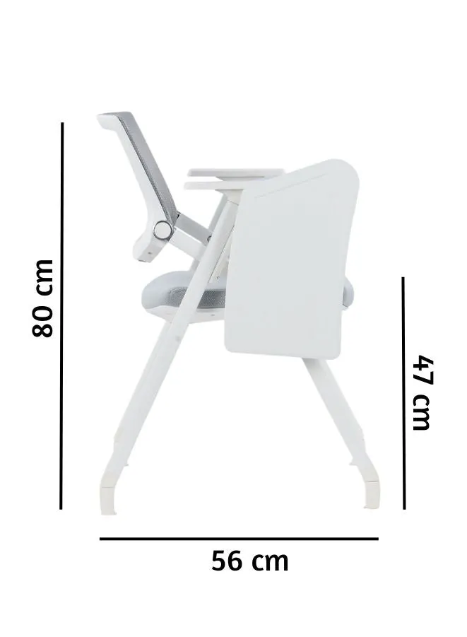 Foldable Mesh Training Chair, with Armrest and Writing Pad Best for Events, Class Rooms and Offices