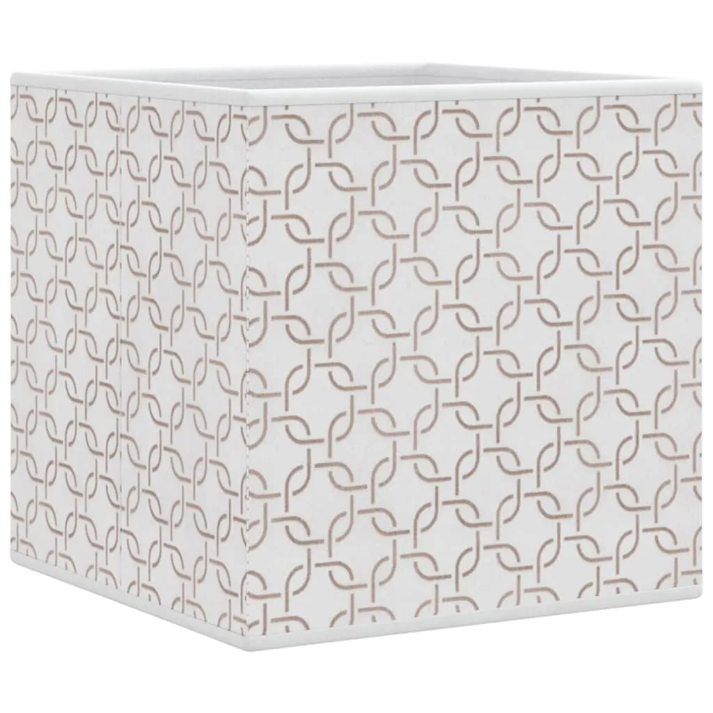 Foldable Storage Boxes 4 pcs Cream 32x32x32 cm Non-woven Fabric