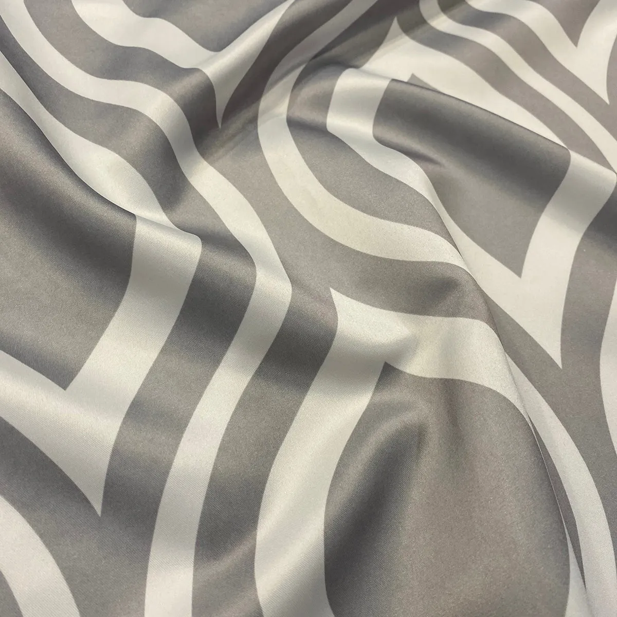 Groovy Print (Lamour) Wholesale Fabric in Silver