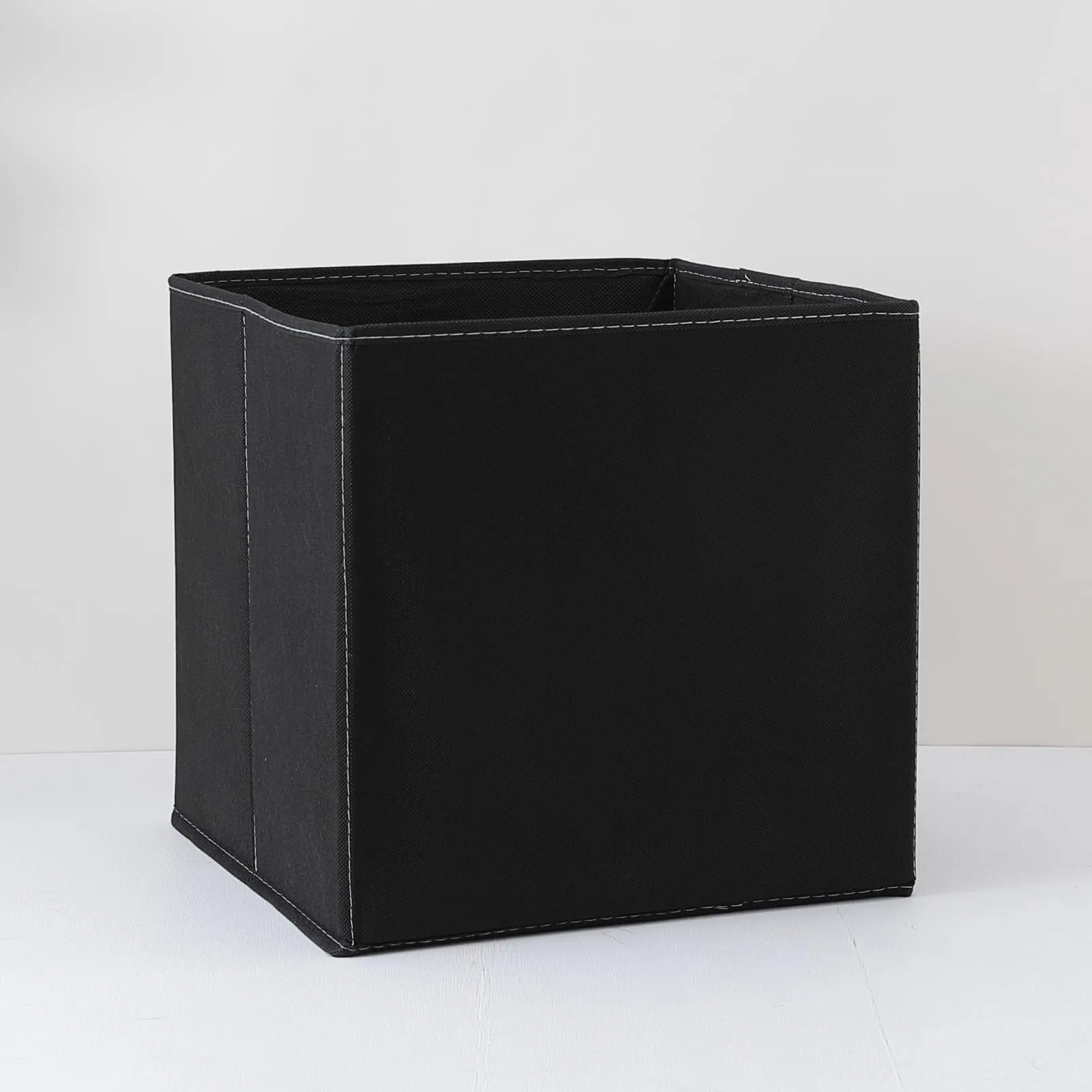 Homestic Foldable Storage Basket|Square Toy Storage Bin|Front Grab Handle|Wardrobe, Closet Organizer (Navy Blue)