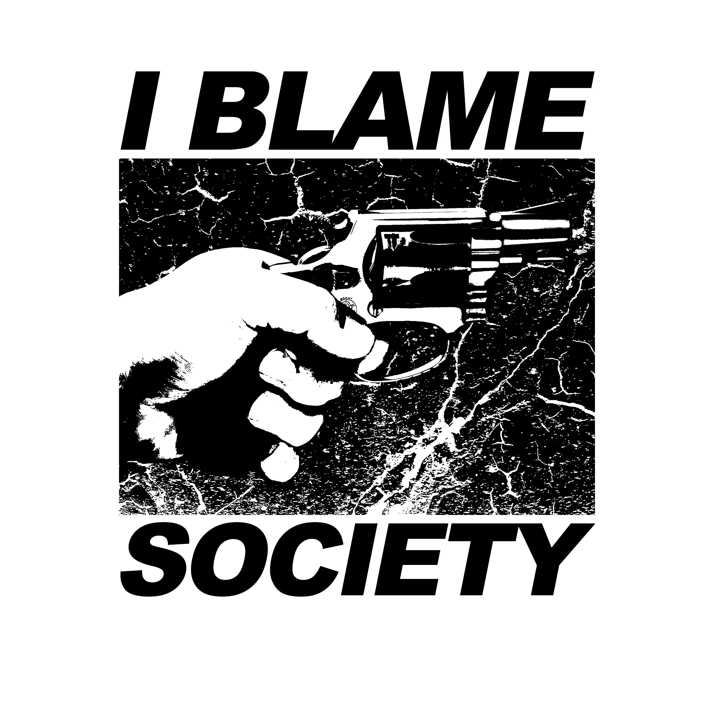 I Blame Society Handgun Slim Fit Tee