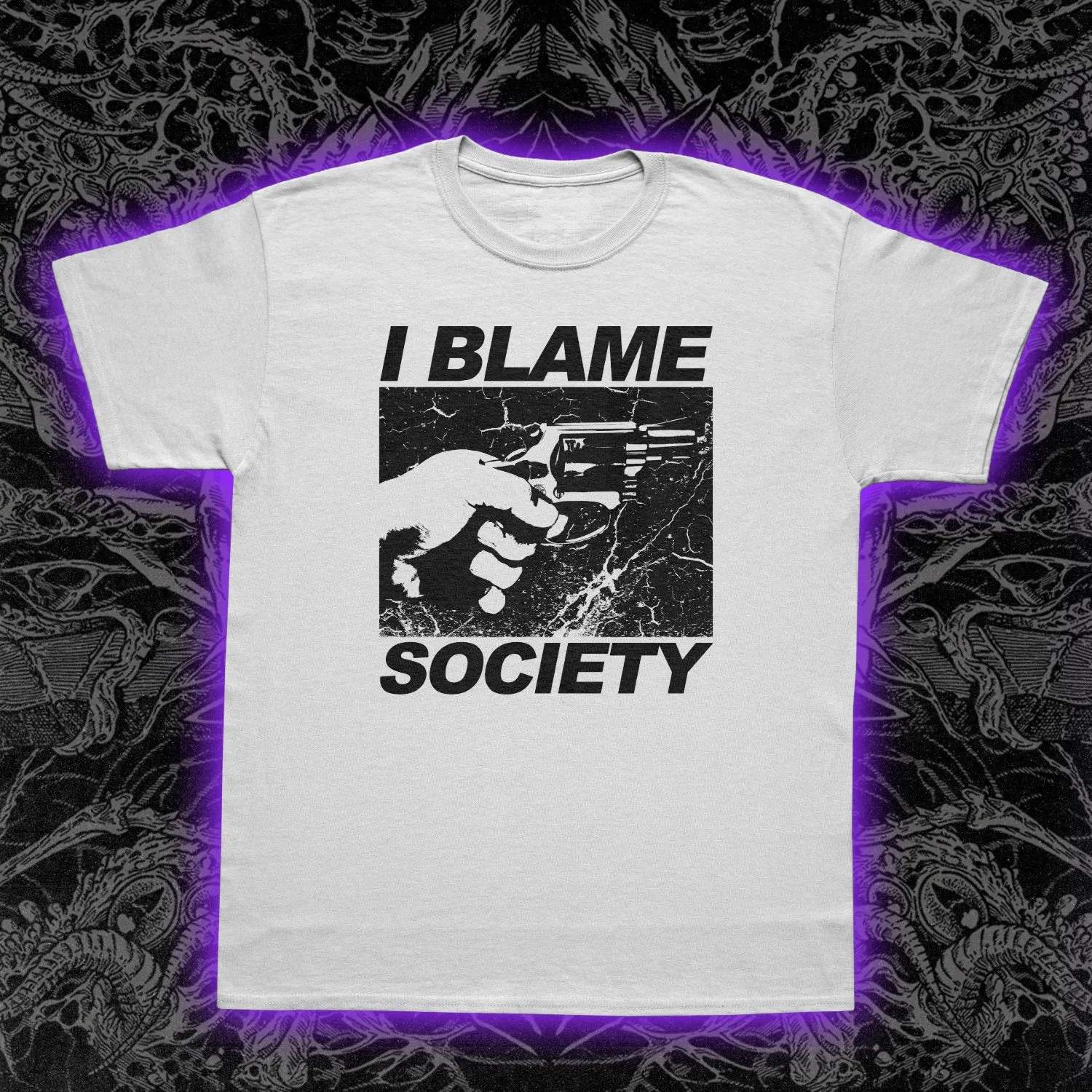 I Blame Society Handgun Slim Fit Tee
