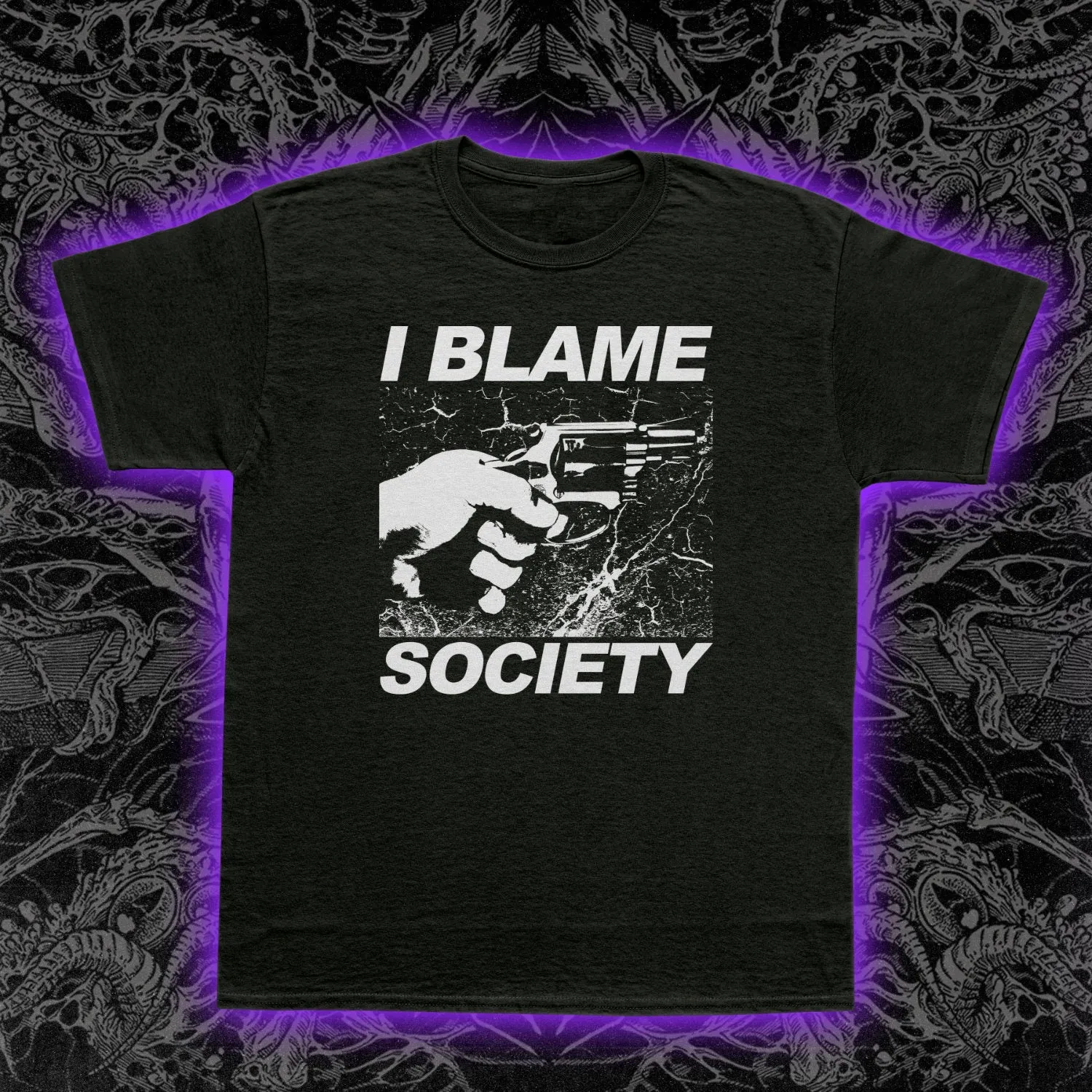 I Blame Society Handgun Slim Fit Tee