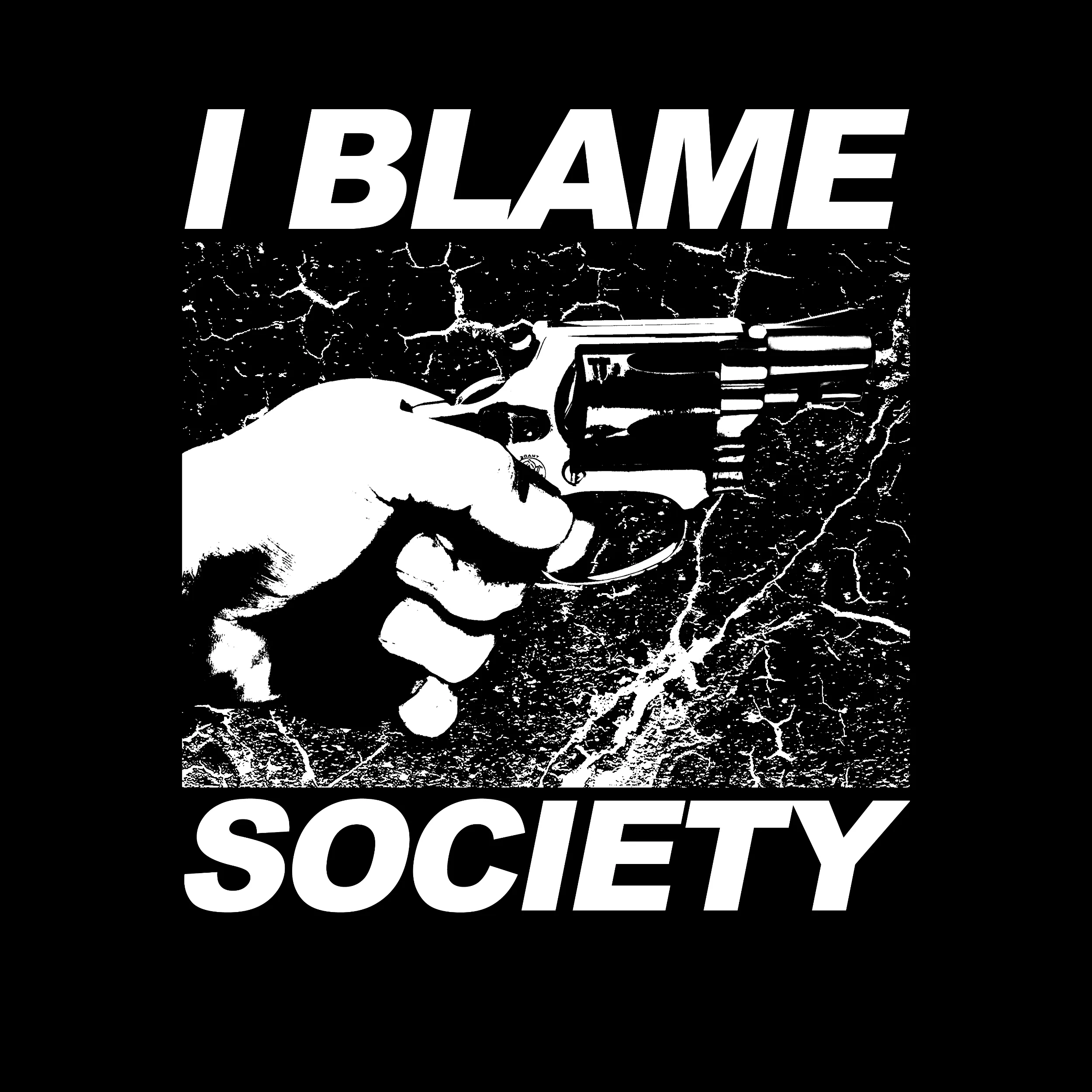I Blame Society Handgun Slim Fit Tee