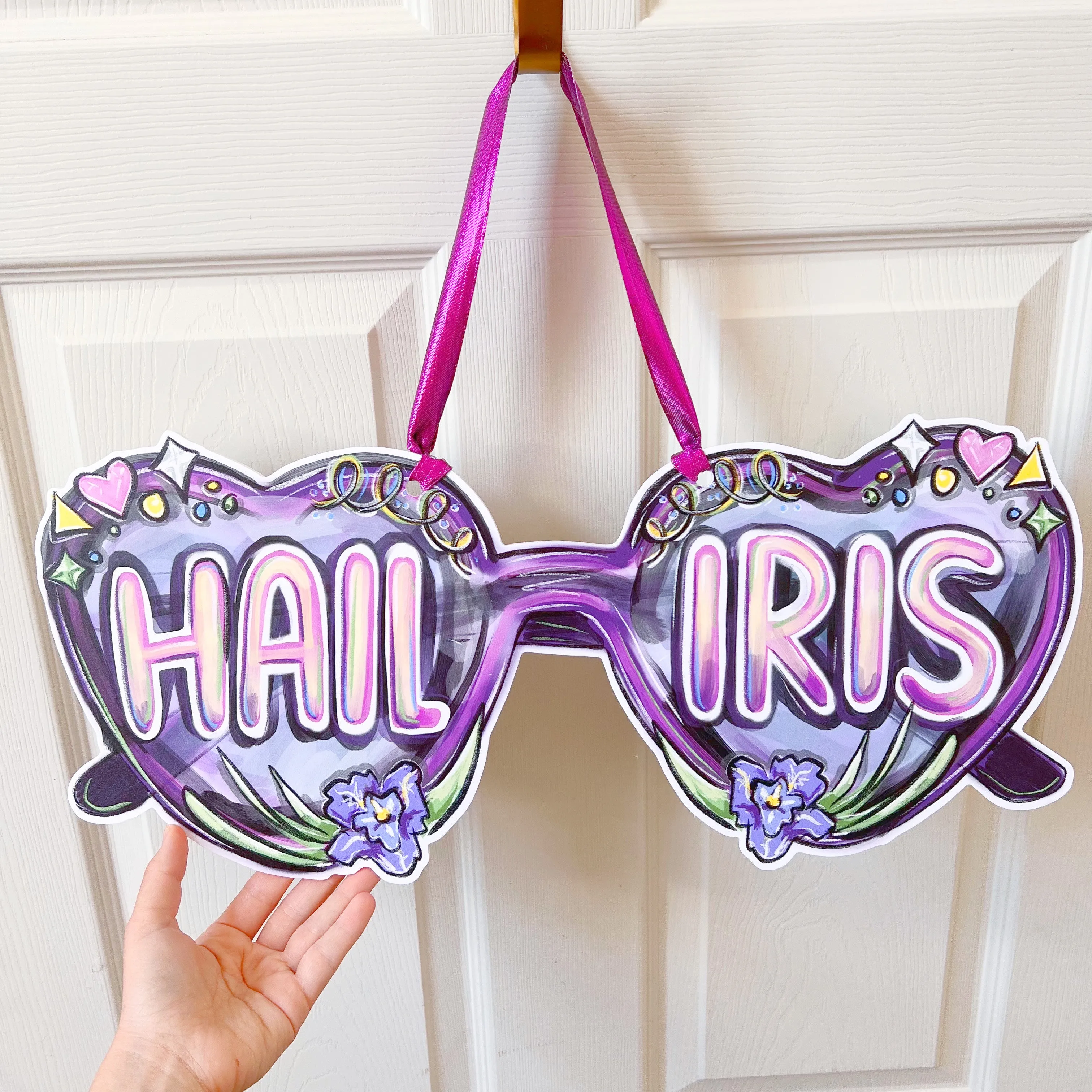 Krewe of Iris Sunglasses Door Hanger