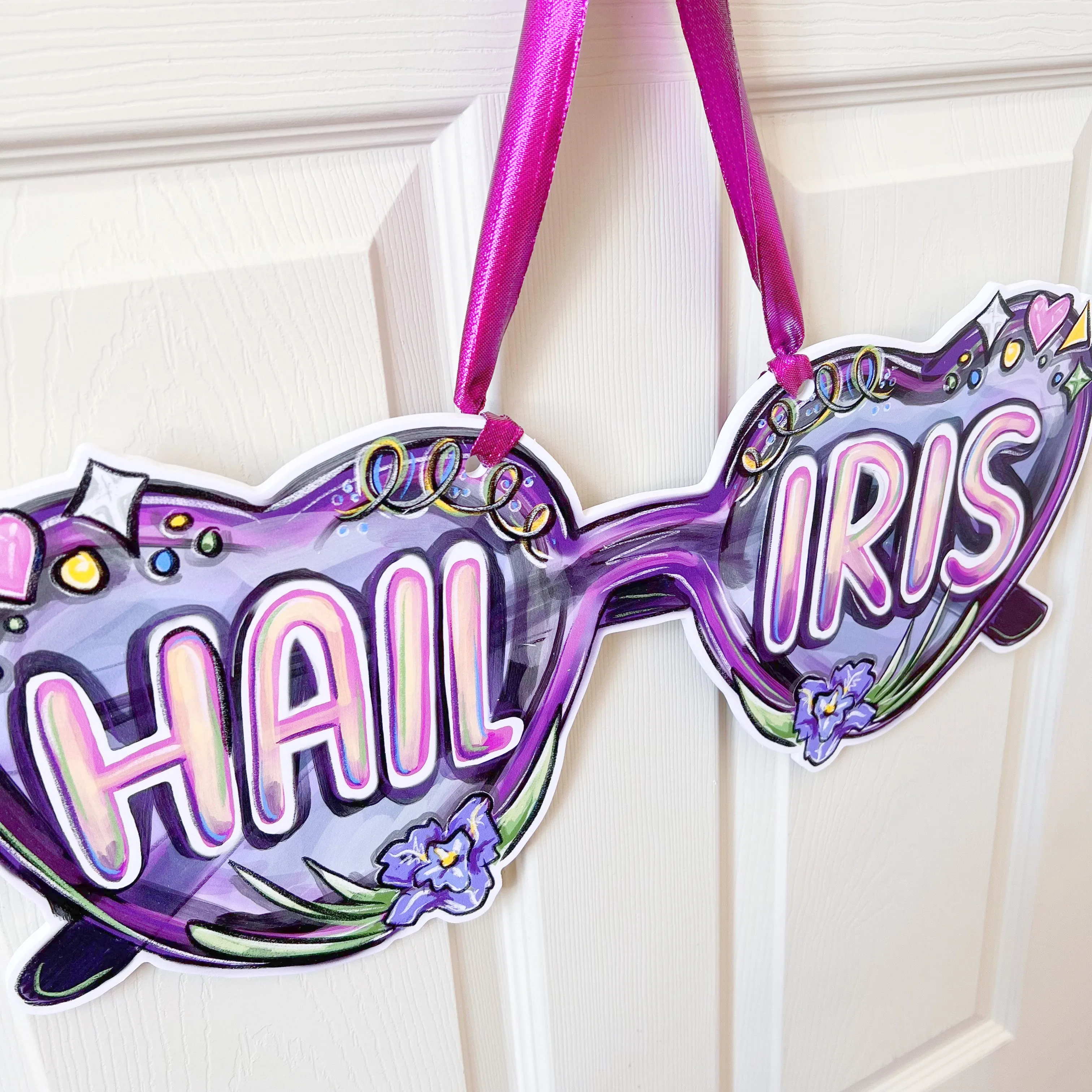 Krewe of Iris Sunglasses Door Hanger