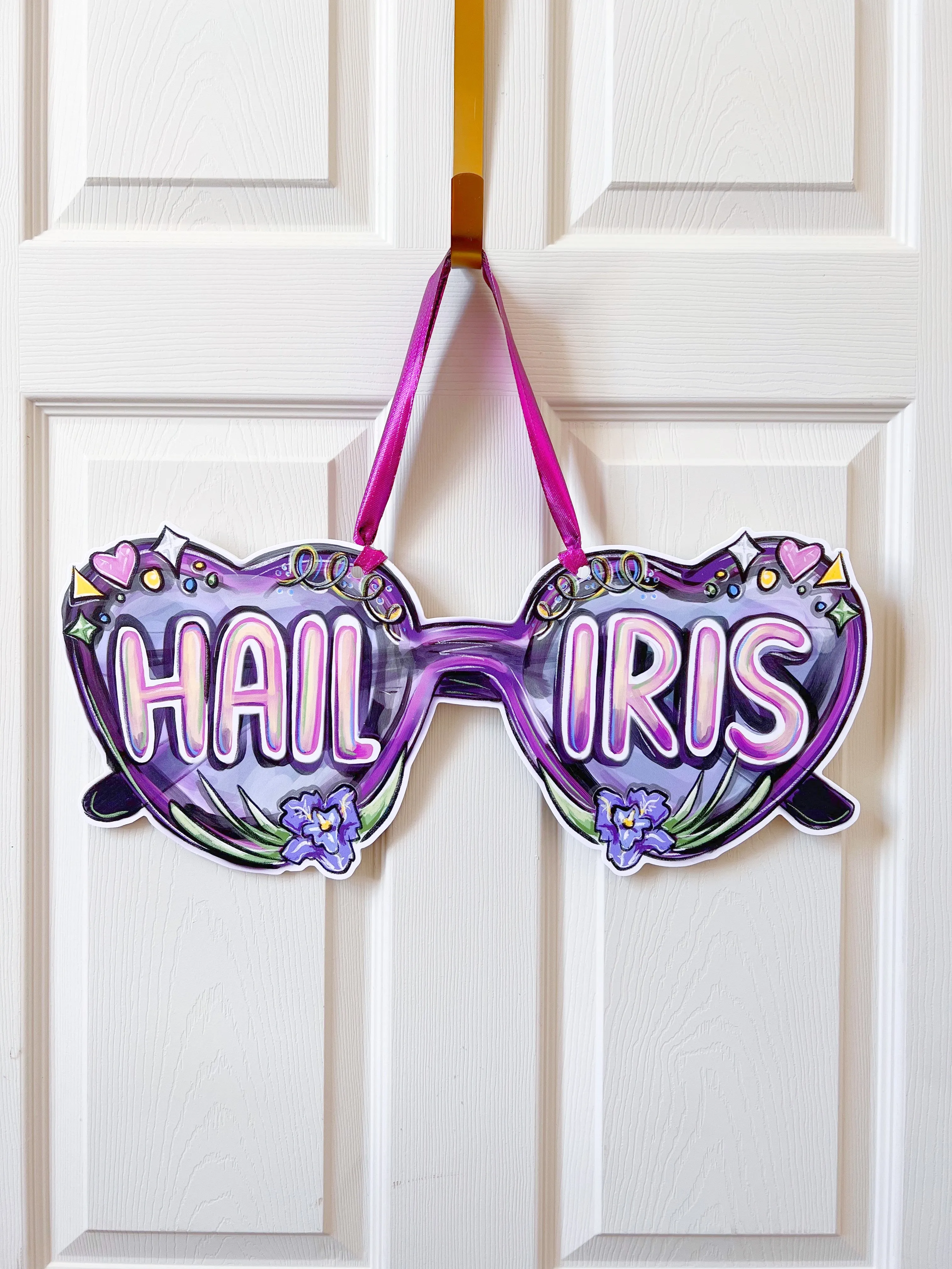Krewe of Iris Sunglasses Door Hanger