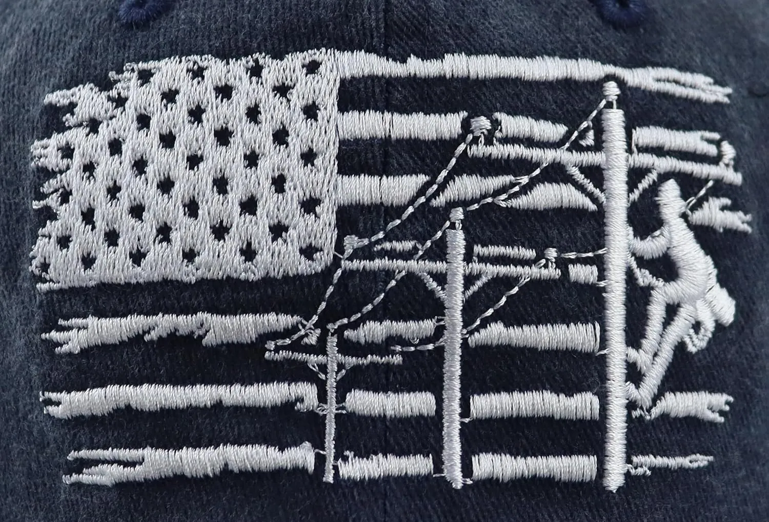 Lineman Gifts for Men, Adjustable Vintage Cotton Embroidered Electrician Dad Hat