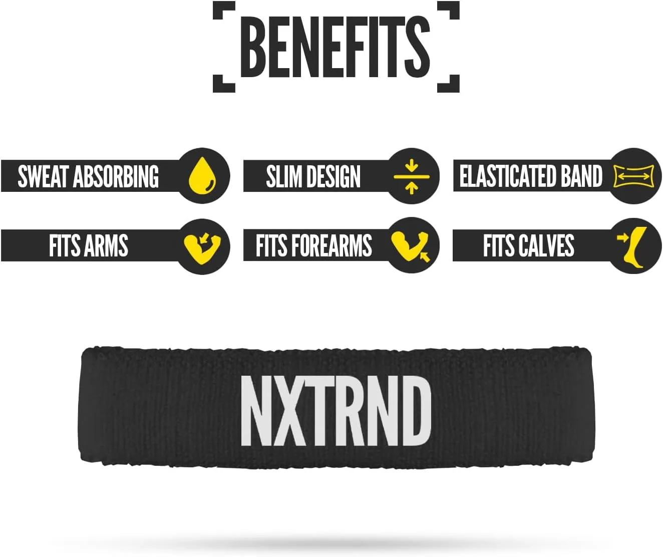 Nxtrnd Bicep Bands for Football, Arm Sweat Bands, Sold as a Pair