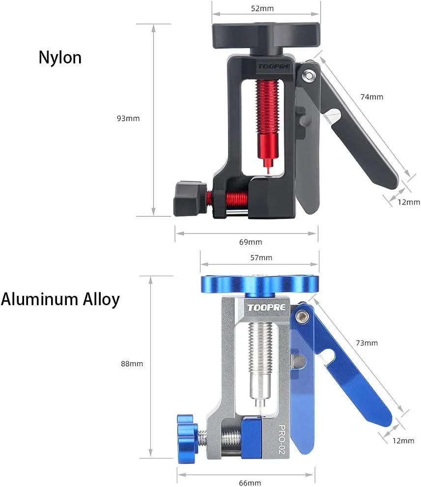 Oil e Pushing Device Emergency for Bicycle Placement Tools sy Install Multifunction Practical Bike ing Cutter Repair T Heads Compact Home Needle Installation(Aluminum Alloy)