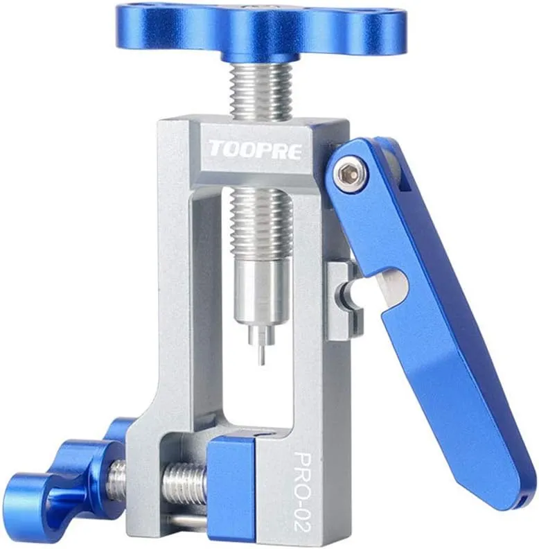 Oil e Pushing Device Emergency for Bicycle Placement Tools sy Install Multifunction Practical Bike ing Cutter Repair T Heads Compact Home Needle Installation(Aluminum Alloy)