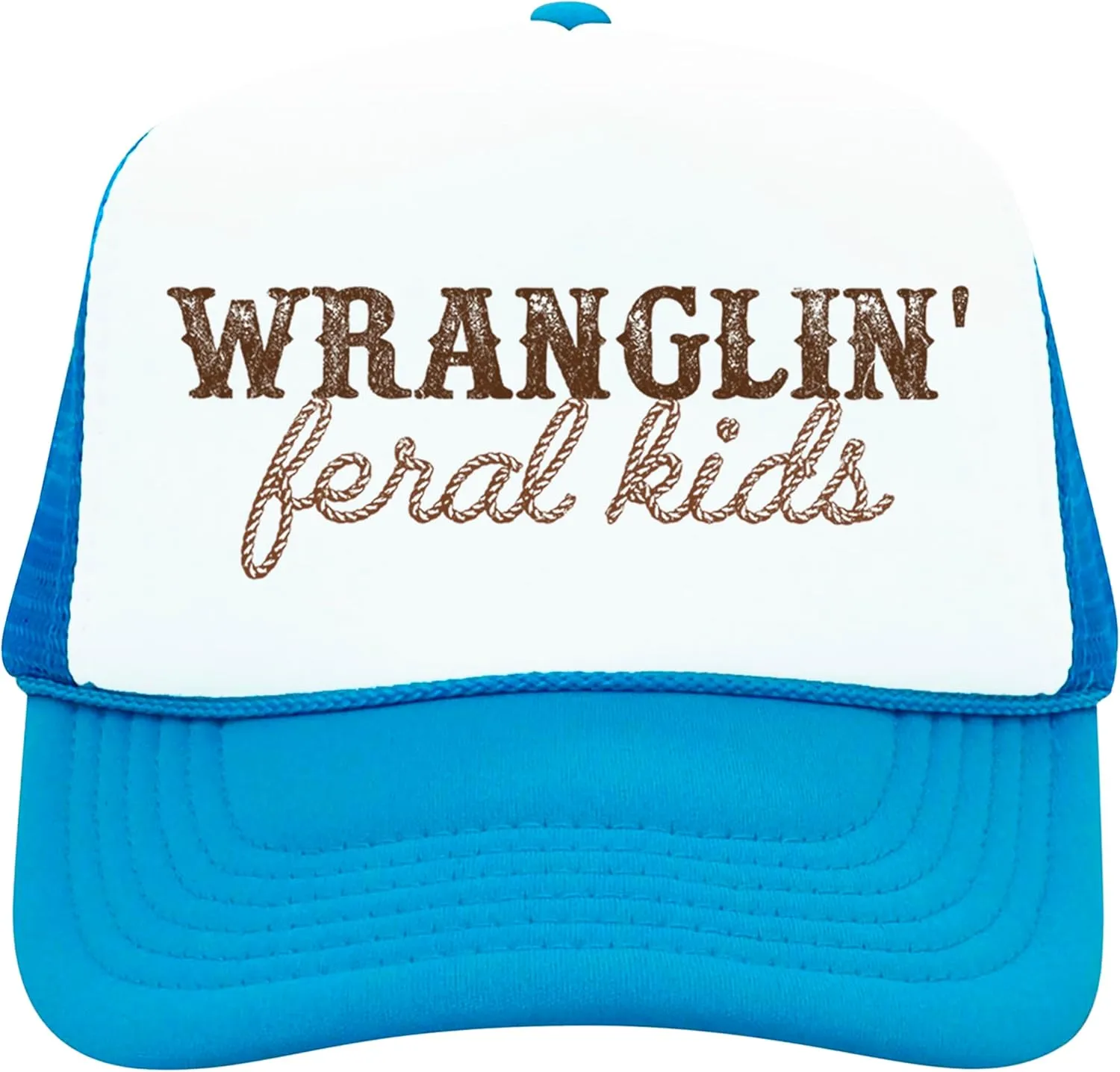 Olive Loves Apple Wranglin' Feral Kids Trucker Hat for Mom and Dad Funny Western Style Cap for Women and Men
