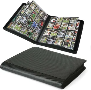 Premium Ringless Trading Card Binder - 1024 Capacity, 16 Side-Loading Pockets per Page, Archival Quality Protection & Anti-Slip Spine for TCG, MTG, Sports Cards (Black II)