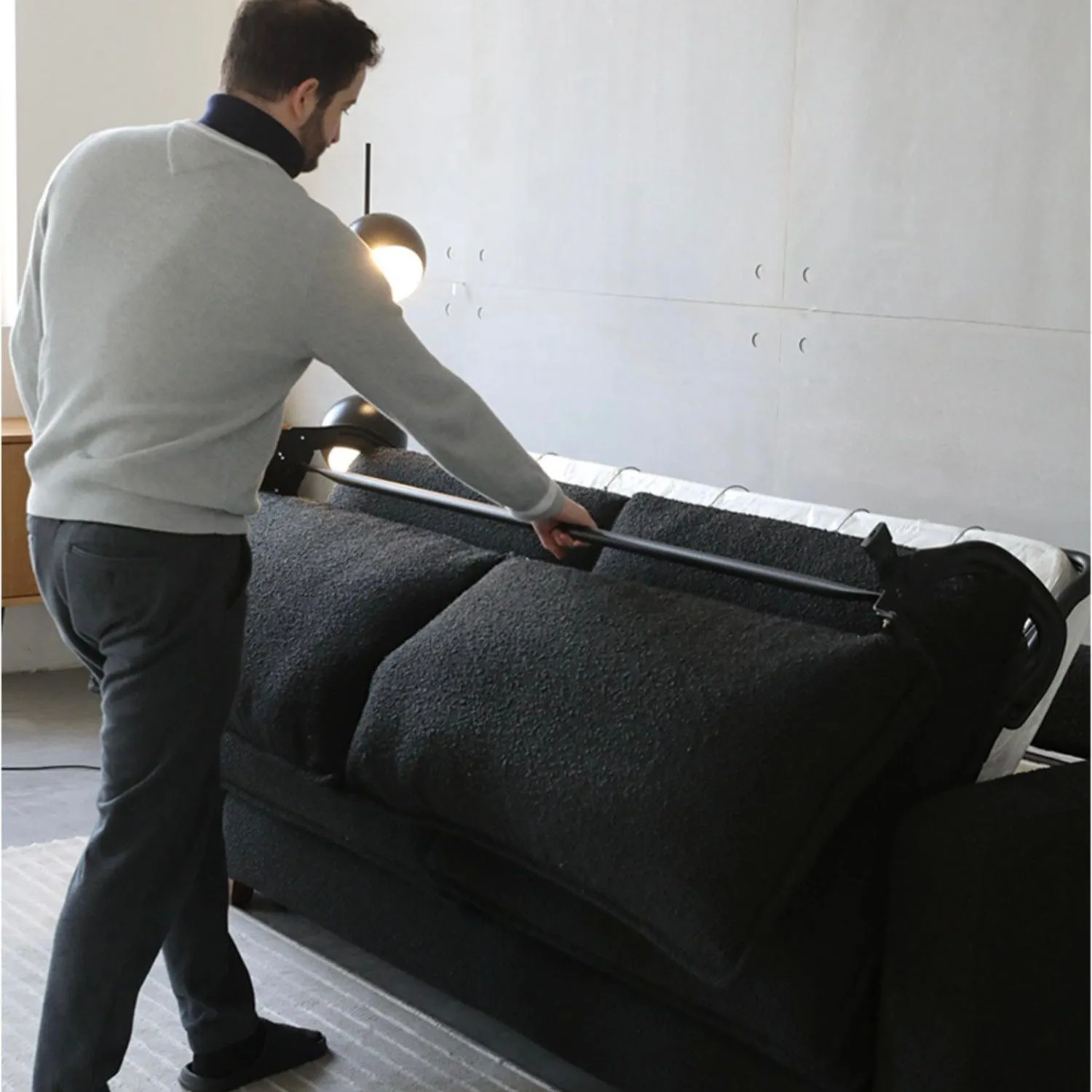 Rae Boucle Foldable Sofa Bed