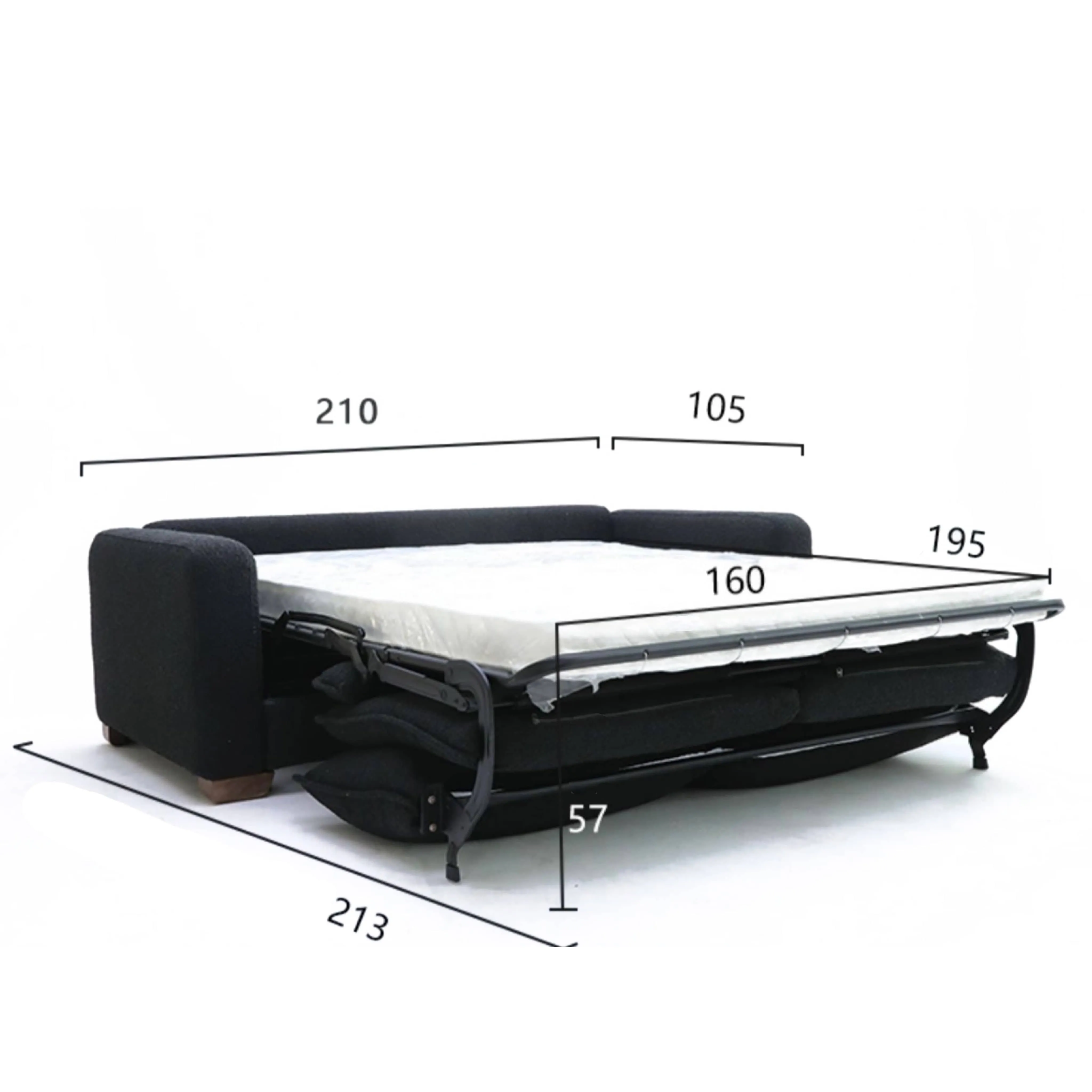 Rae Boucle Foldable Sofa Bed