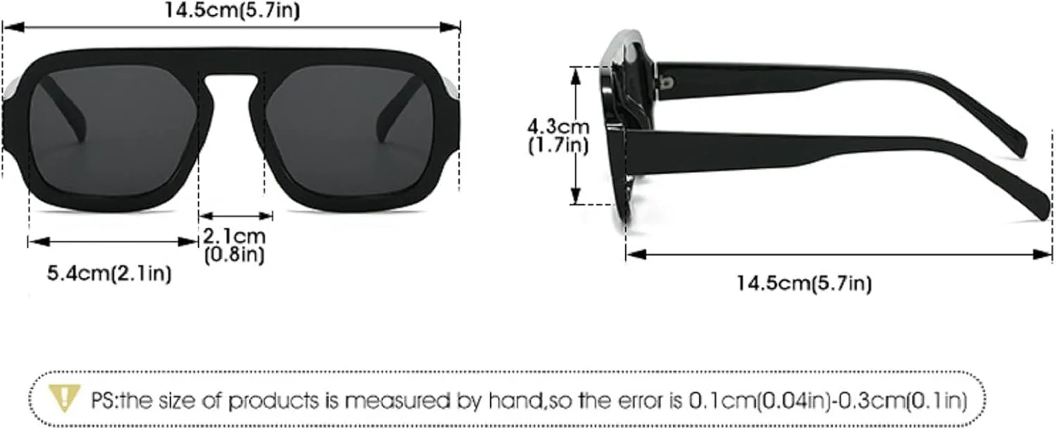 Retro Square Sunglasses Women Fashion Gradient Shades UV400 Men Punk Blue Green Sun Glasses N47