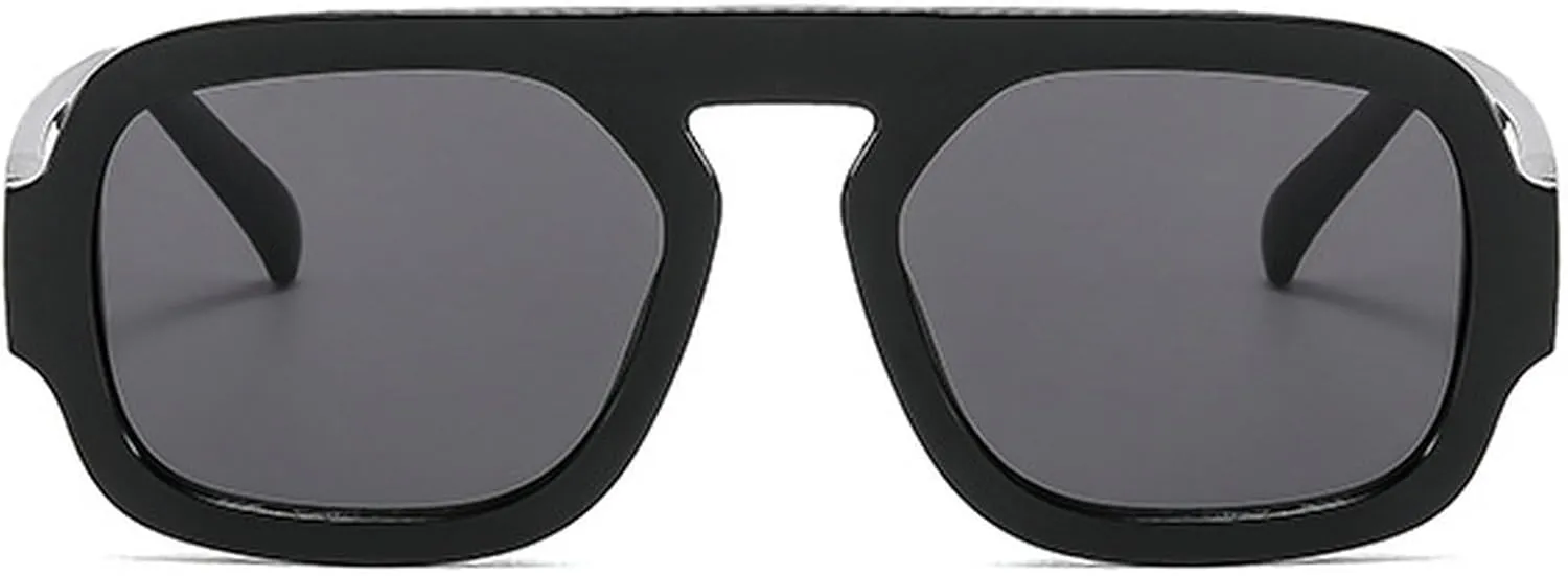 Retro Square Sunglasses Women Fashion Gradient Shades UV400 Men Punk Blue Green Sun Glasses N47