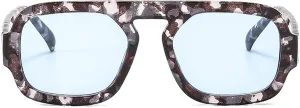 Retro Square Sunglasses Women Fashion Gradient Shades UV400 Men Punk Blue Green Sun Glasses N47