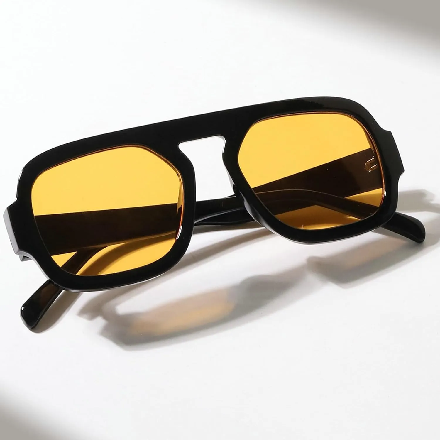 Retro Square Sunglasses Women Fashion Gradient Shades UV400 Men Punk Blue Green Sun Glasses N47