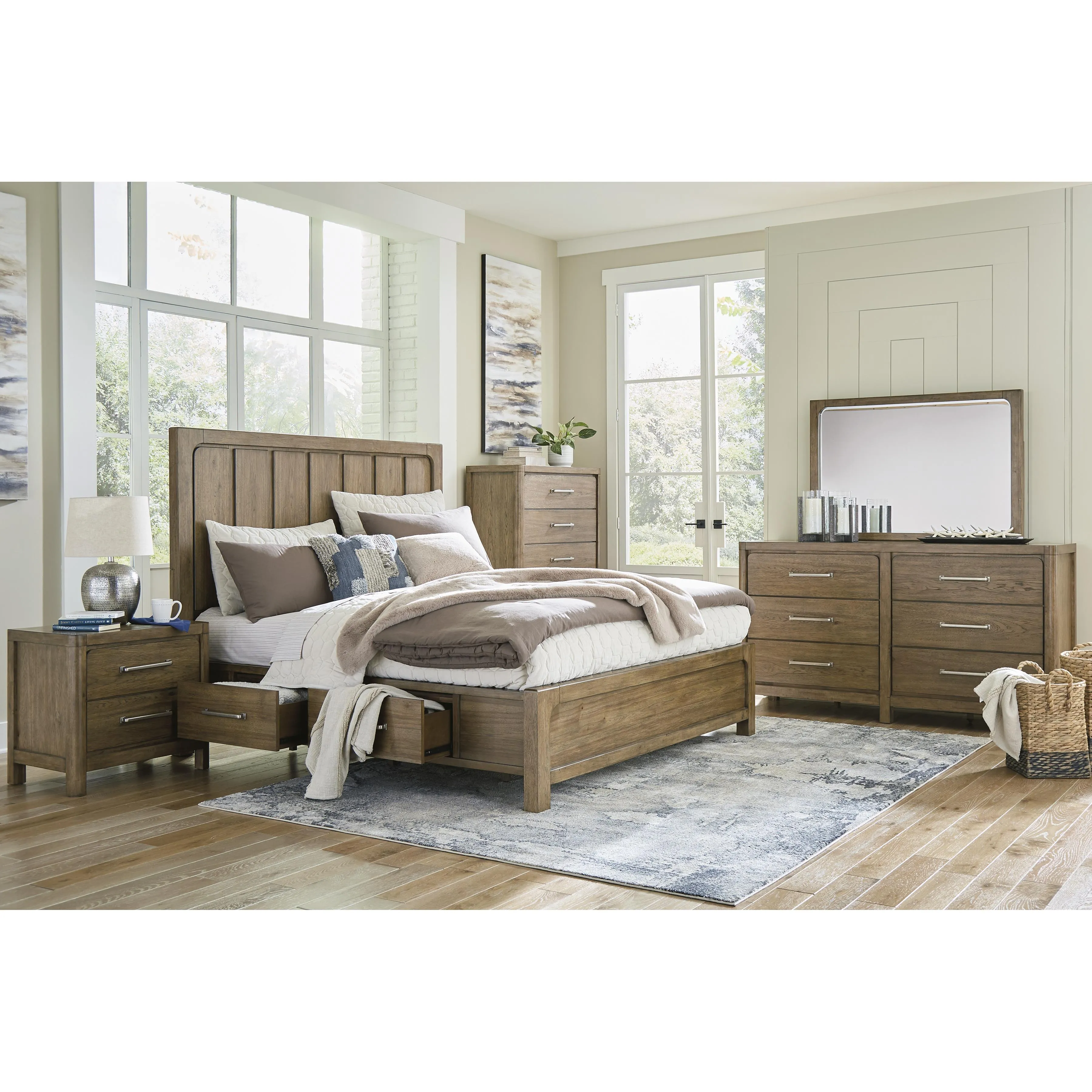 Signature Design by Ashley Cabalynn Queen Panel Bed with Storage B974-57/B974-54/B974-97S/B974-50