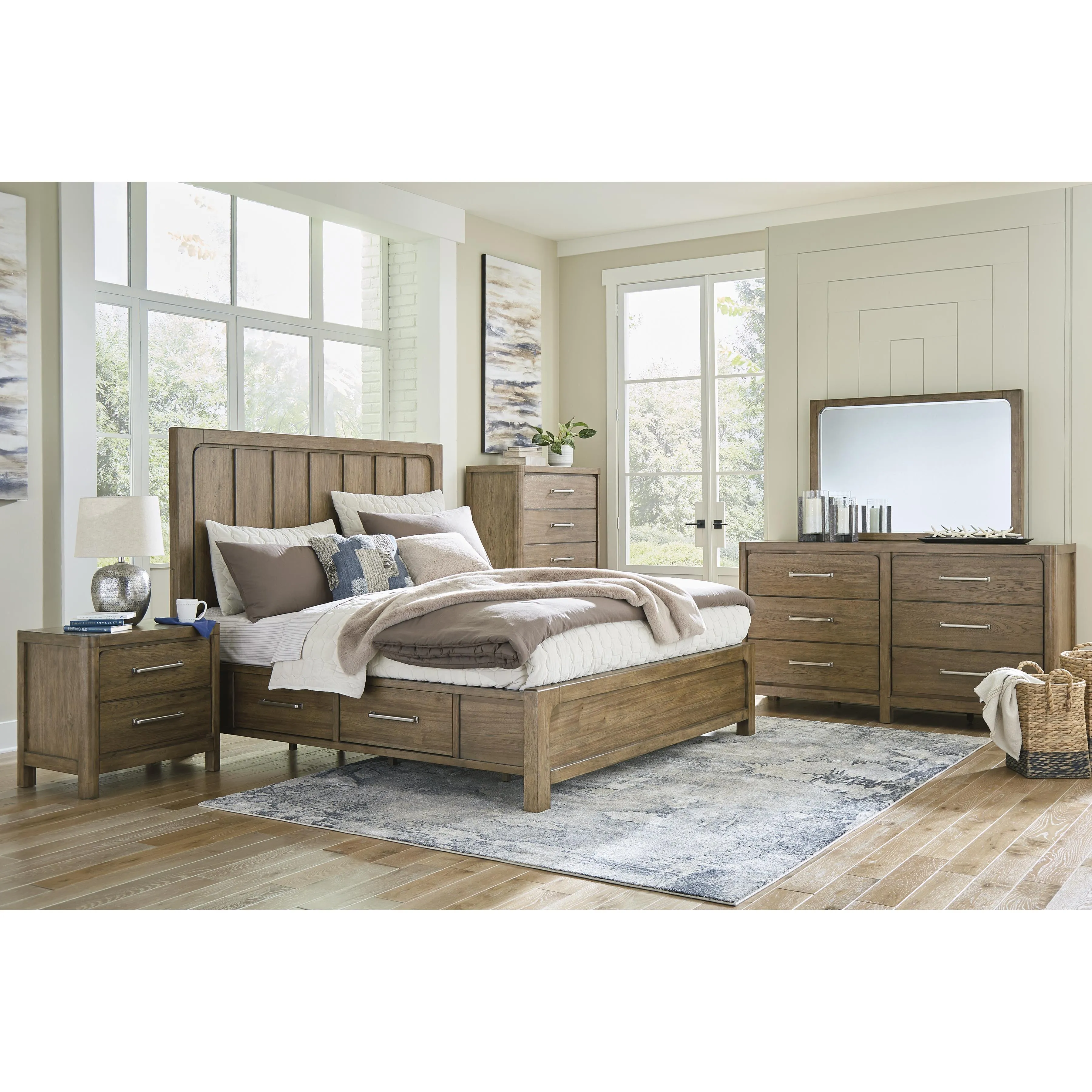 Signature Design by Ashley Cabalynn Queen Panel Bed with Storage B974-57/B974-54/B974-97S/B974-50