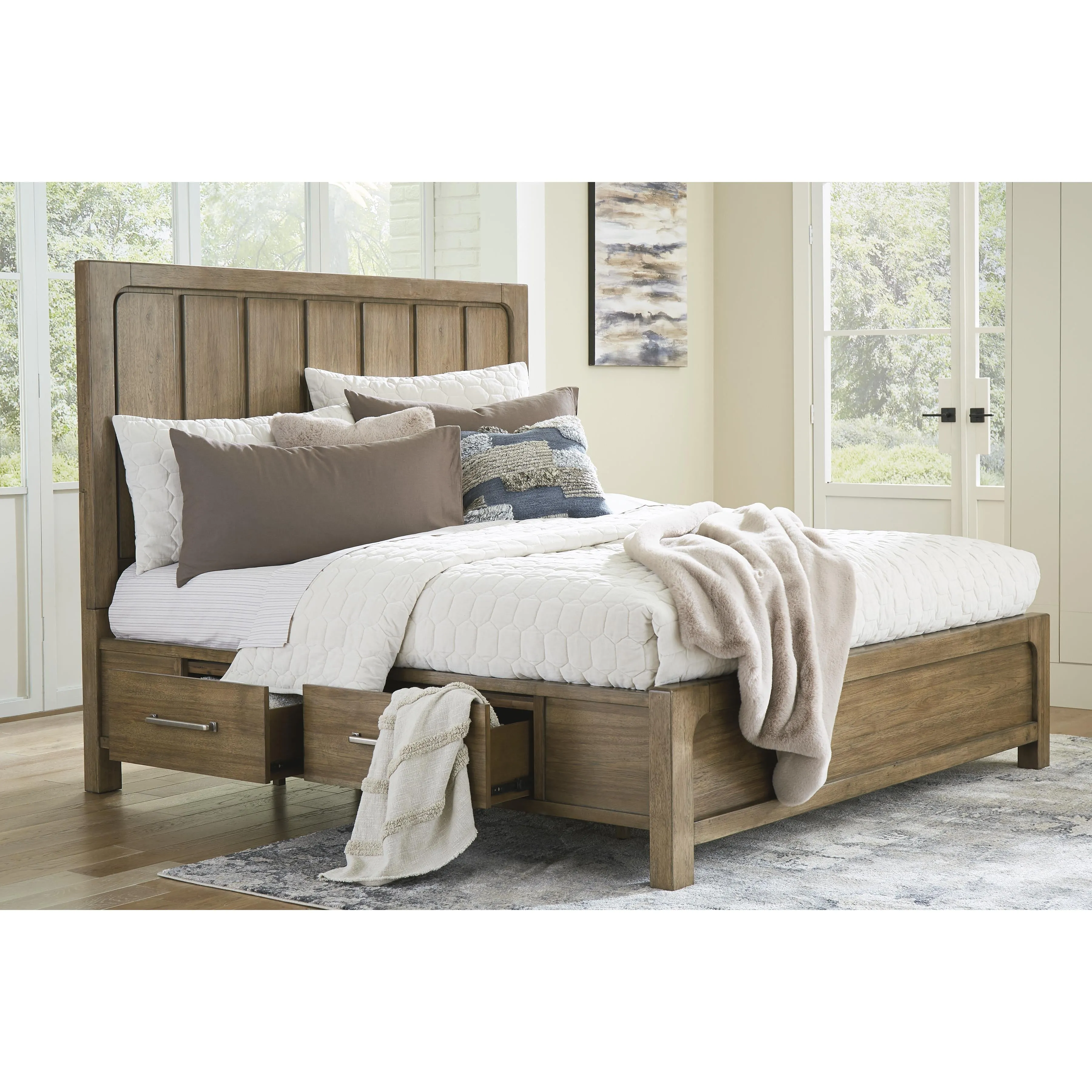 Signature Design by Ashley Cabalynn Queen Panel Bed with Storage B974-57/B974-54/B974-97S/B974-50