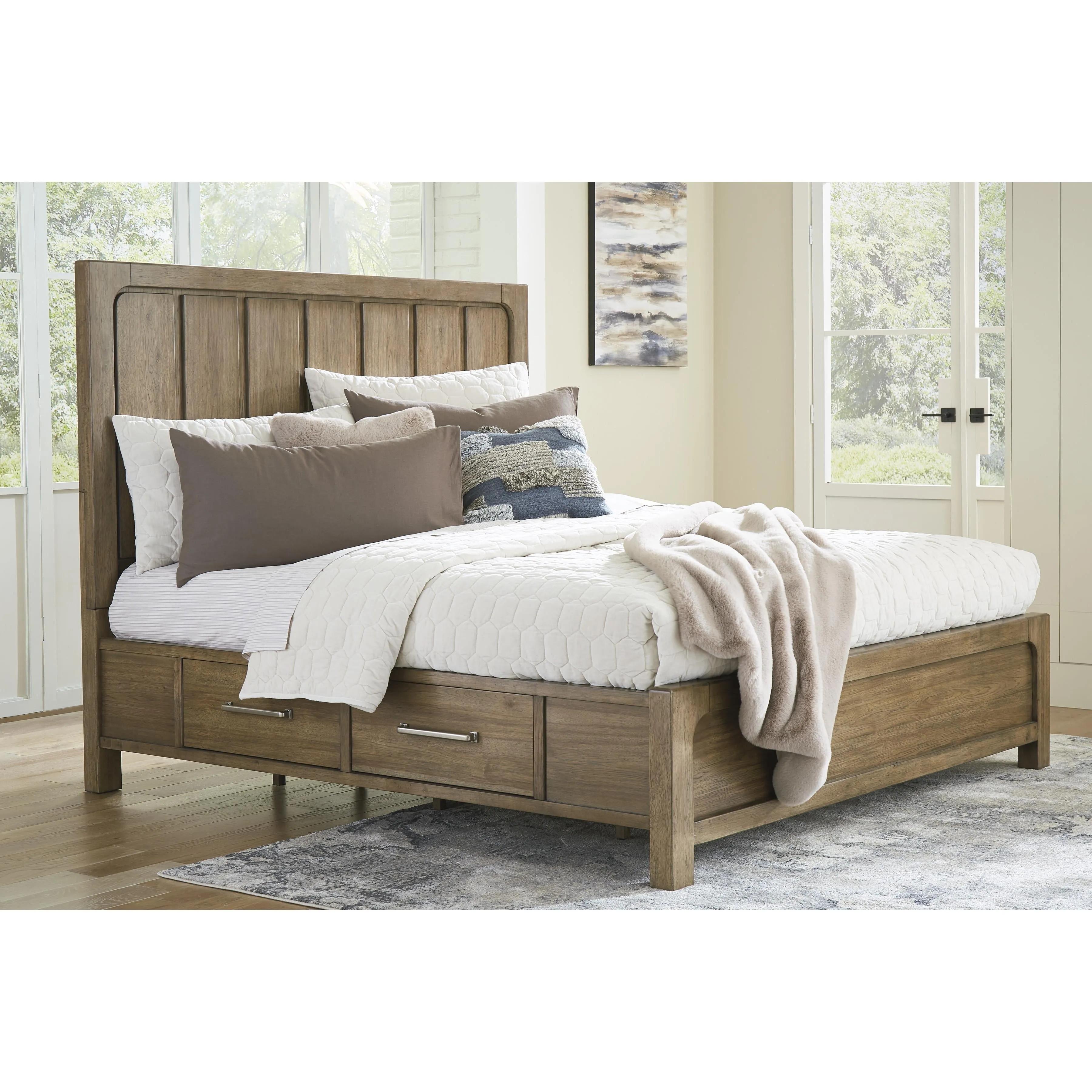 Signature Design by Ashley Cabalynn Queen Panel Bed with Storage B974-57/B974-54/B974-97S/B974-50