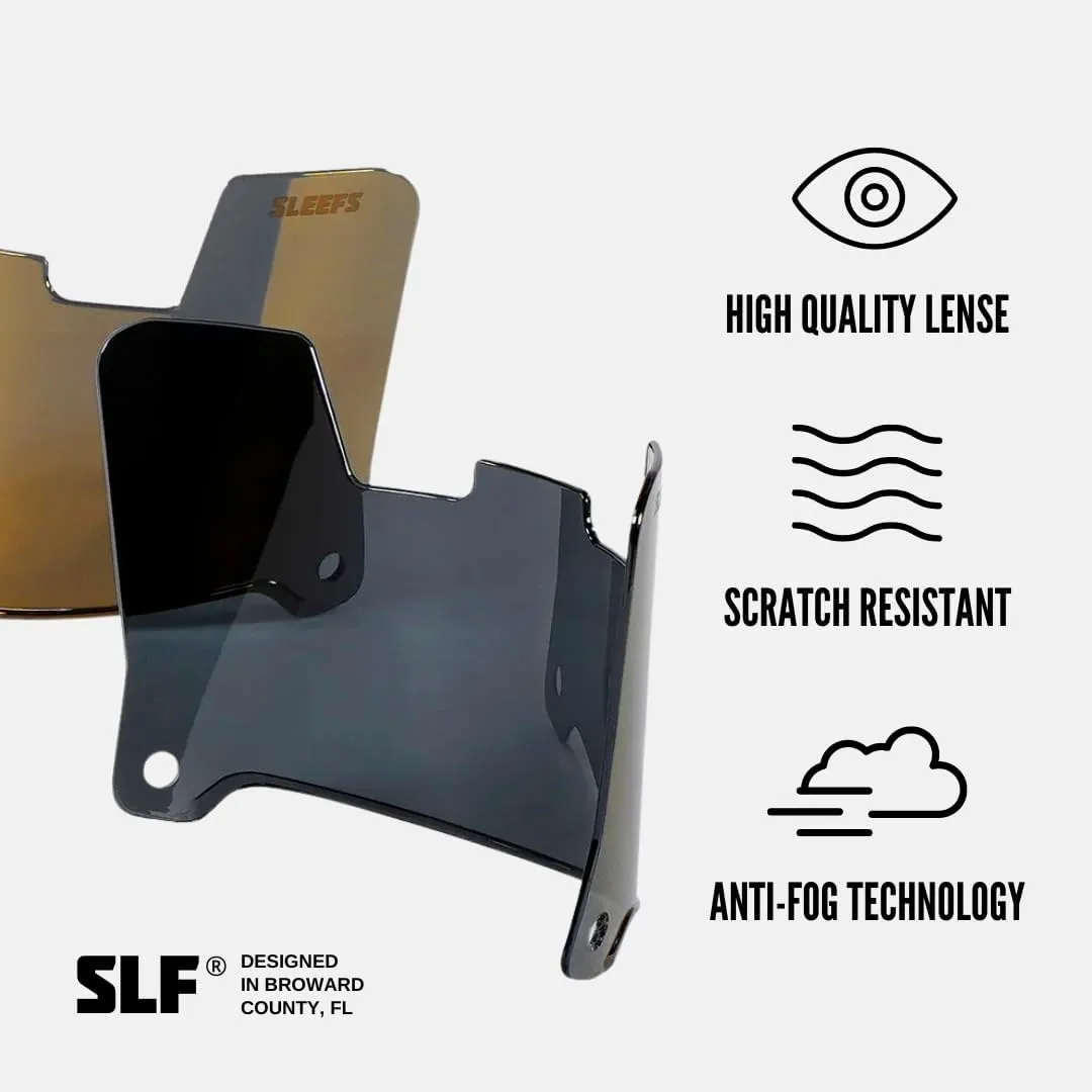 SLEEFS Football Helmet Visor - Tinted Professional Football Visor/Shield - Fits Youth & Adult Helmets - Includes Quick Visor Clips   Microfiber Travel Bag