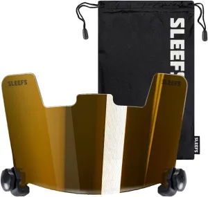 SLEEFS Football Helmet Visor - Tinted Professional Football Visor/Shield - Fits Youth & Adult Helmets - Includes Quick Visor Clips   Microfiber Travel Bag