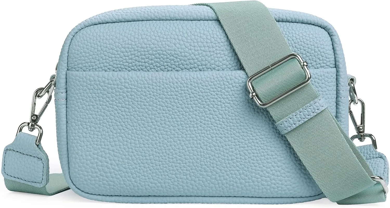 Small Crossbody Purse Leather Crossbody Bags for Women Fashion Handbag Cell Phone Crossover Shoulder Bag for Women