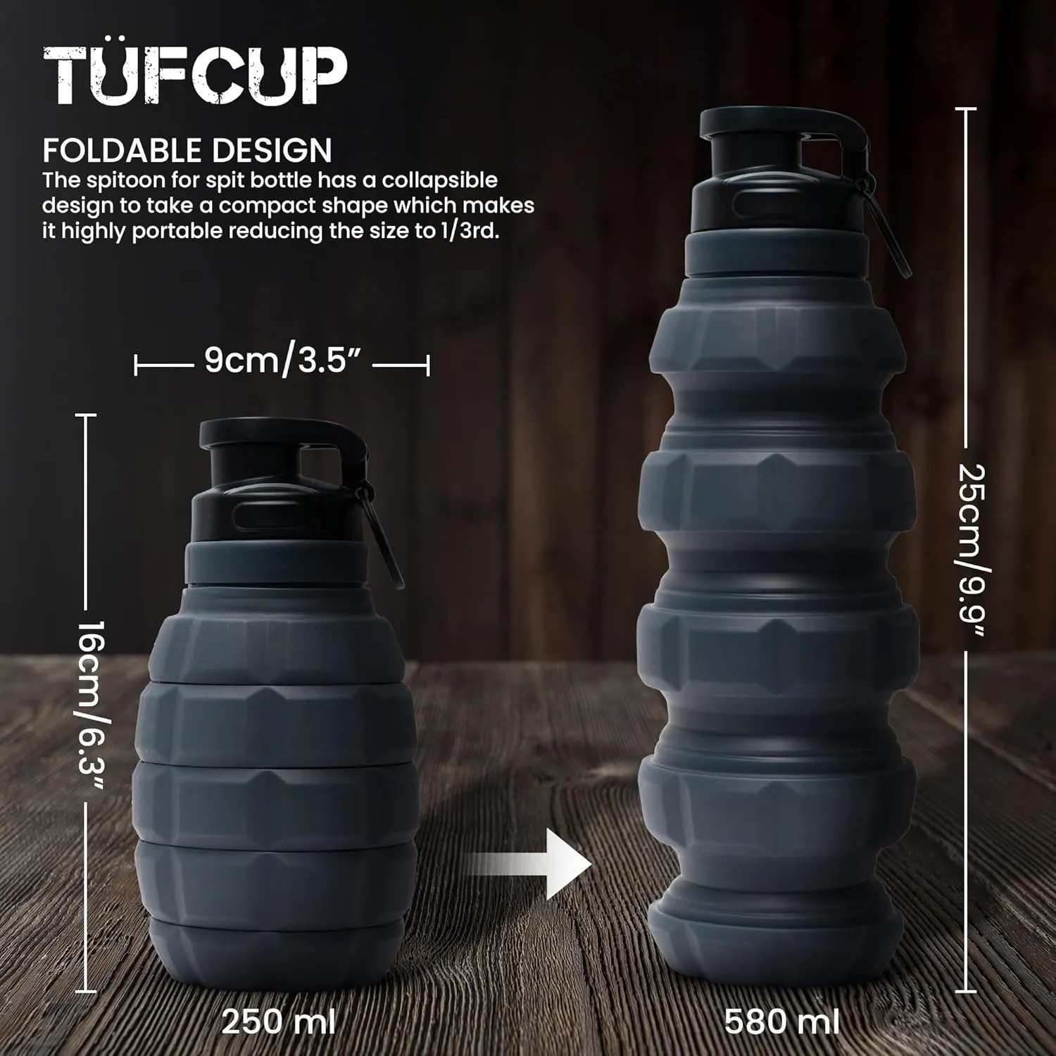 Spit Cup Spittoon for Chewing, Portable Reusable Spit Dipping Cup with Lid, Collapsible Spill Resistant Leak Proof Silicone Body Travel Spitter