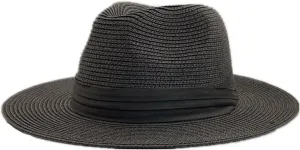 Straw Panama Sun Hats for Women Men Summer Wide Brim Fedora Beach Hat Unisex Uv Protection Sunshade Cap Sun Hat